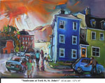 Sunbeams at York St., St. John's, Oil on Canvas